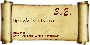 Spisák Elvira névjegykártya